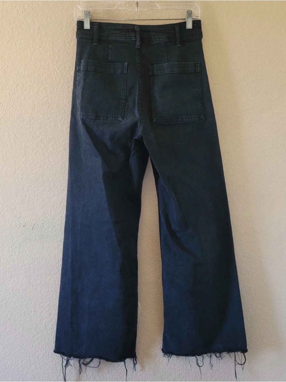 Zara The Marine High Rise Wide Leg Women's Jeans in Washed Black